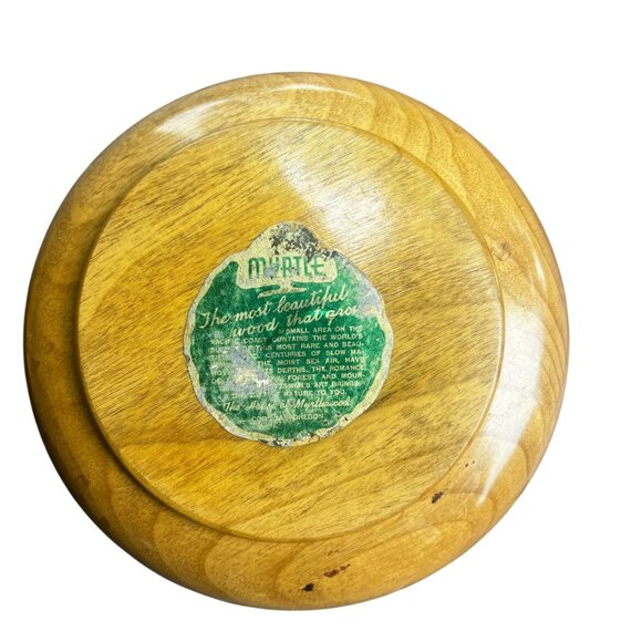 Myrtle Wooden Bowl from The House of Myrtlewood Coos Bay, Oregon VINTAGE - Picture 4 of 6